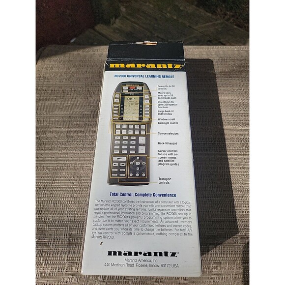 MARANTZ RC2000 Remote Control Universal Audio Learning Programmable Unused. - Picture 2 of 6